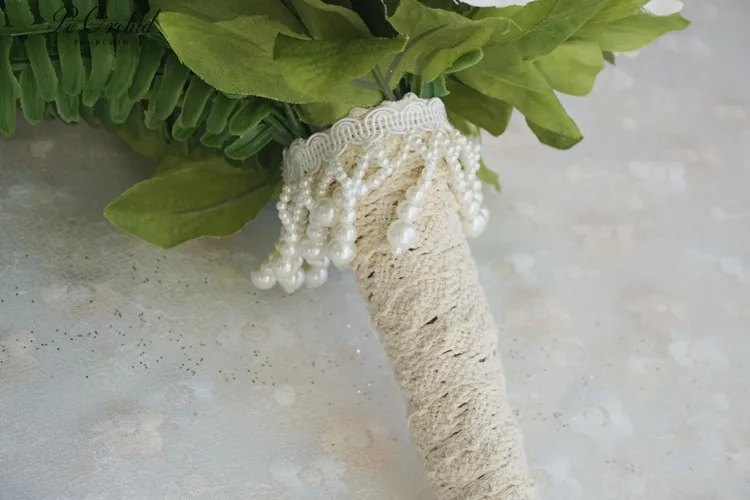 Искусственный водопад PEORCHID Свадебный букет невесты с цветами винтажный