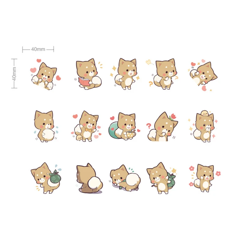 45 шт./упак. прекрасный косплей Shiba «Лисья Секретная служба»(Inu памятки наклейки пакет разместил его Kawaii планировщик для скрапбукинга наклейки канцелярские Эсколар школьные принадлежности