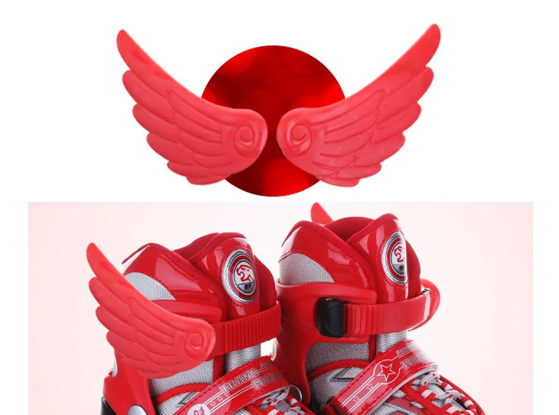 1 пара новинка обувь для катания на роликах орнамент в виде крыльев украшение