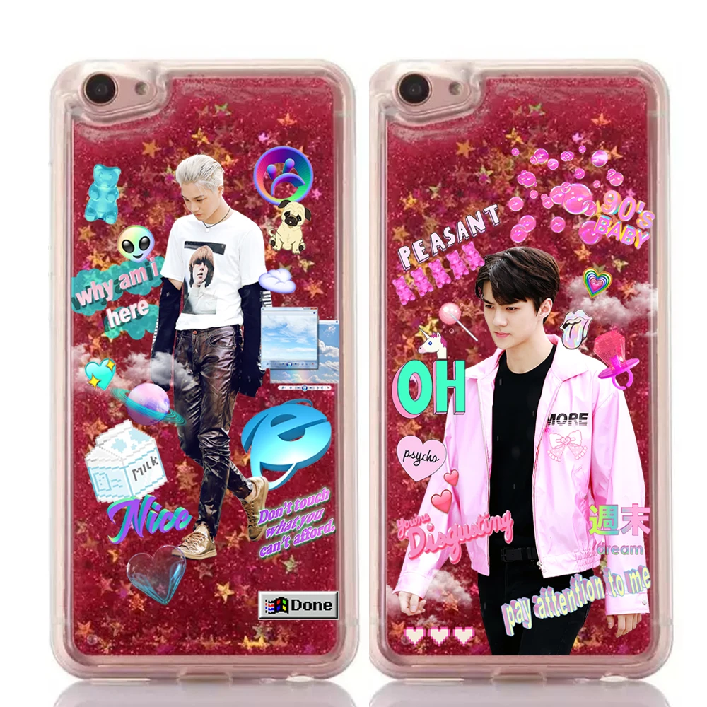 Чехол с жидким песком и блестками для oppo R7 R7S R9 R11 plus персонализированный телефона