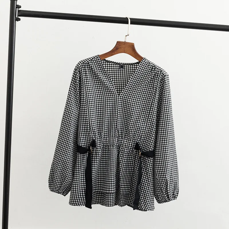 2019 Большие размеры повседневные блузки Весенняя женская одежда модные свободные