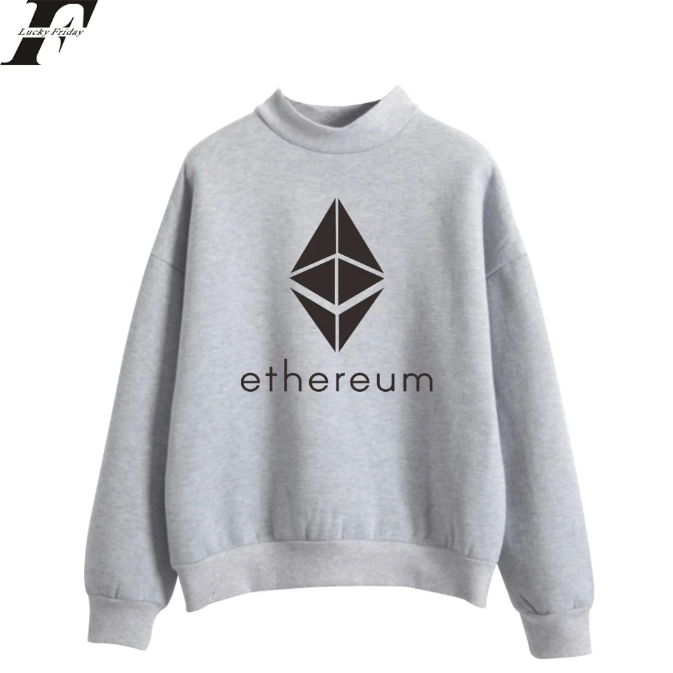 Толстовка с принтом логотипа эфириума пуловер логотипом биткоина толстовка ETH
