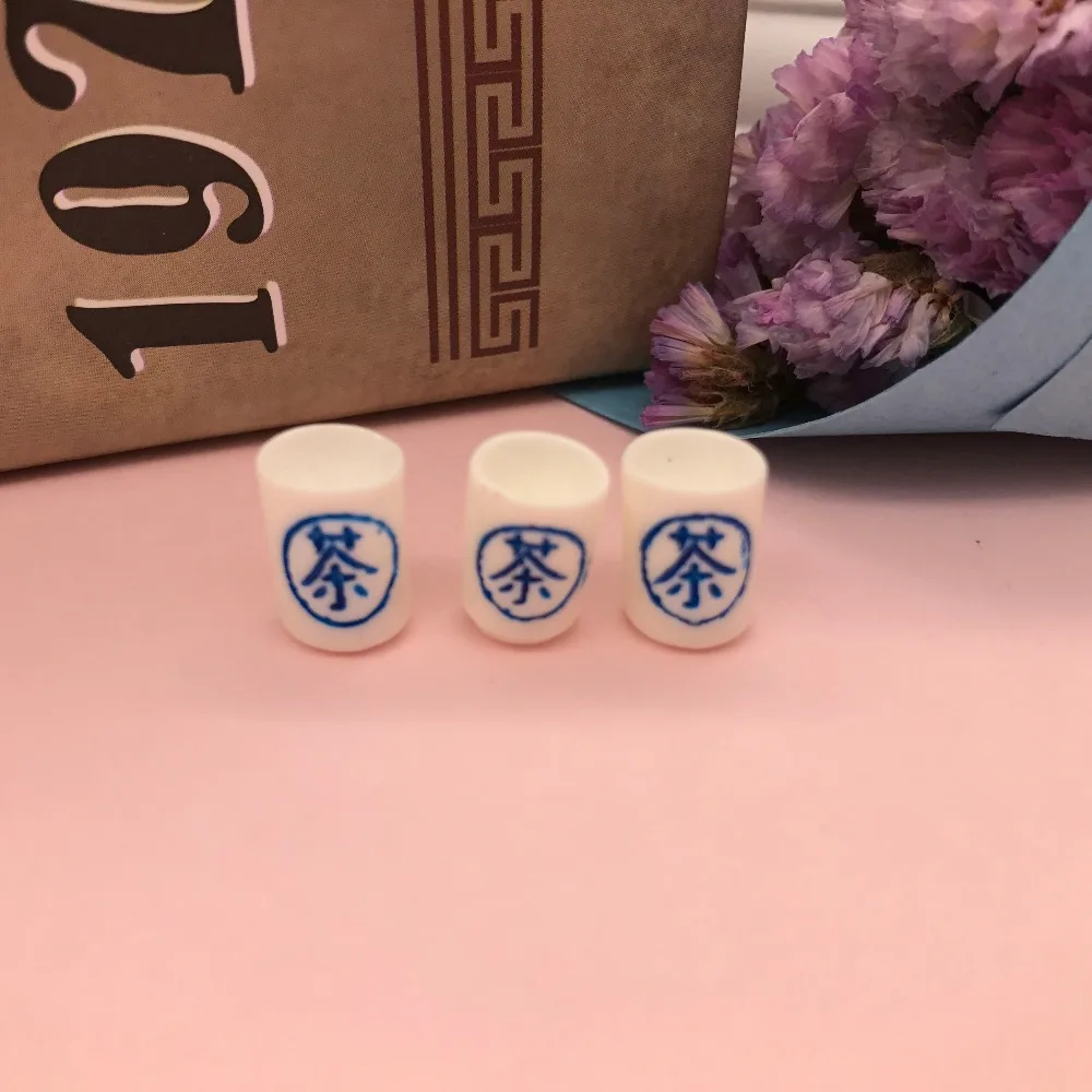 Давайте начнем! Полимерные сине-белые миниатюрные чайные наборы чашки японский