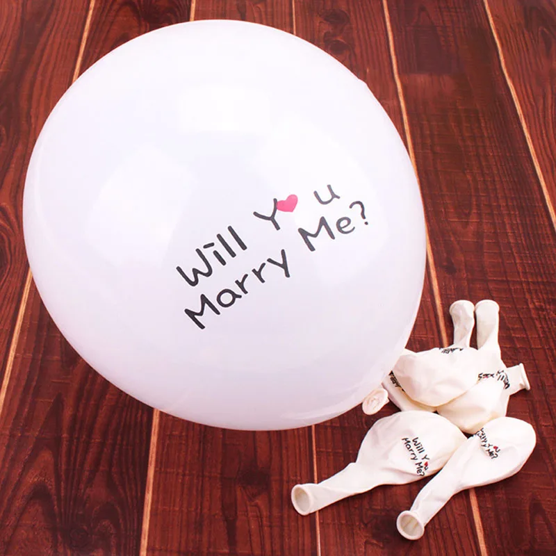 100 шт./лот уплотненный латексный шар вы женитесь на мне печатное предложение для