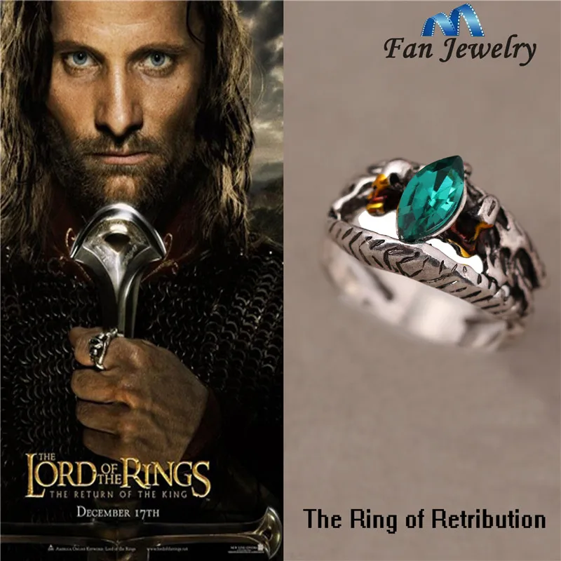 Оптовая продажа для Арагорн Кольцо фильмы ювелирных 028JZ|ring findings|ring rockring lead |