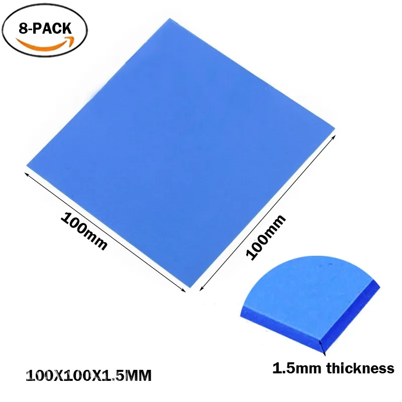 8pcs100x100X1.5mm 8 шт./компл. 8 Размеры 100x0,5, 1, 1,5 odair/тонкий белый кардиган с длинным рукавом для девочек возрастом 2 2,5, 3,4, 5 мм сине-белые чип силикон радиатор Термальность Pad - Цвет лезвия: 8pcs100x100X1.5mm