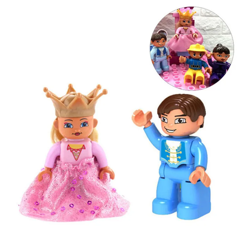 Новый 2 шт./компл. Большие размеры фигурки в блоках совместимы с DUPLOES Prince kingdom