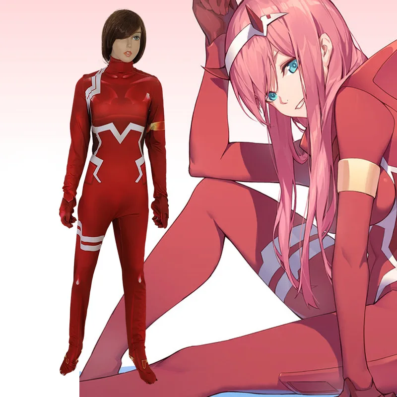 Аниме 3D женщины Дарлинг в франксе 02 Zero два Косплей зентай боди костюм комбинезоны