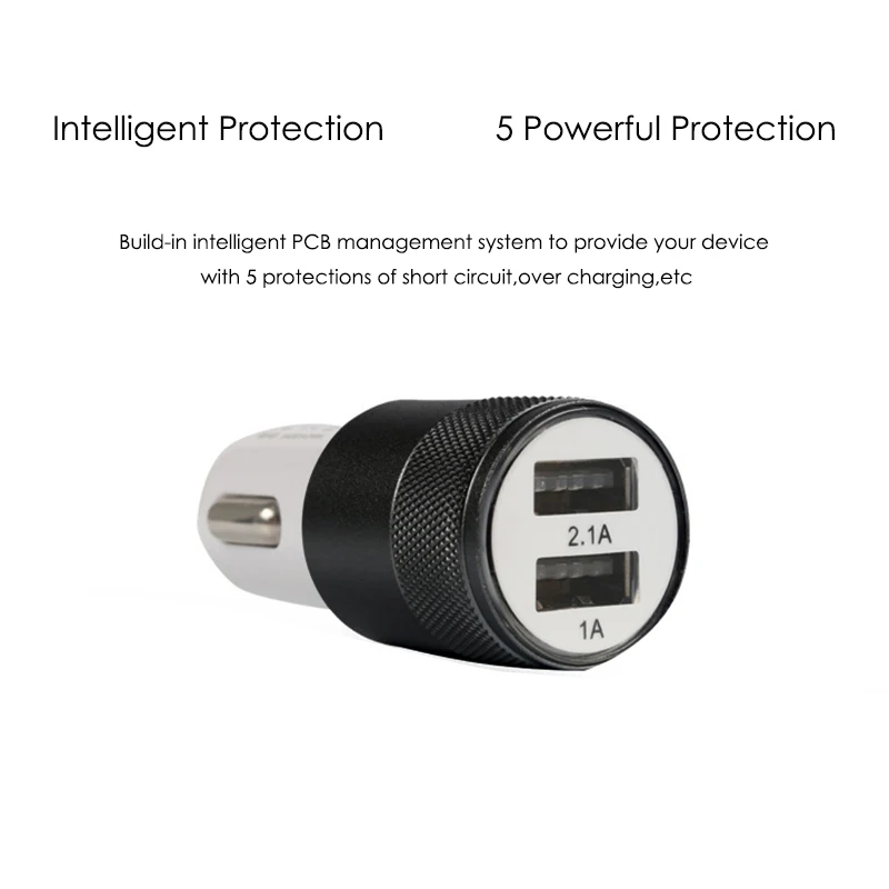 Новый смарт-переходник SOONHUA Mini с двумя портами USB для зарядки в машине 5В/2а Быстрая