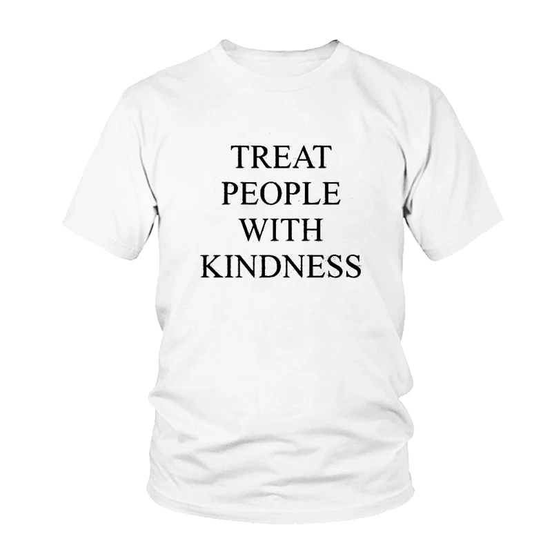 

Harry Styles Treat People With Kindness T-Shirt Women T Shirt Femme Fashion Letter Printed Asual Yellow Pink Feminist Tee Tops