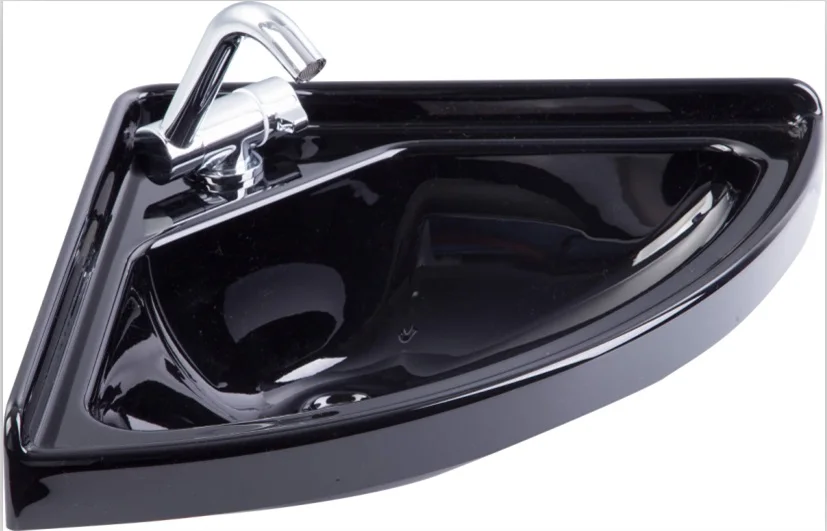 sink Лодка Караван RV Camper черная акриловая треугольная раковина 380*380*100 мм GR-Y003 - Цвет: sink