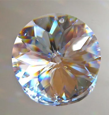 45 мм прозрачный кристалл Prism ДИСК Ясно Suncatcher фэн-шуй в одно отверстие