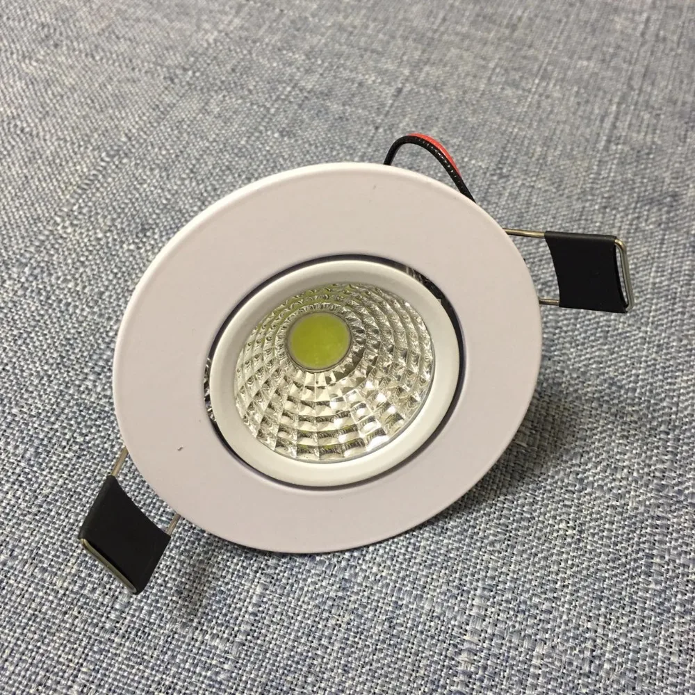 20 шт./лот светодиодный светильник Cob под потолок пятно света 3 Вт dc12v встроенное