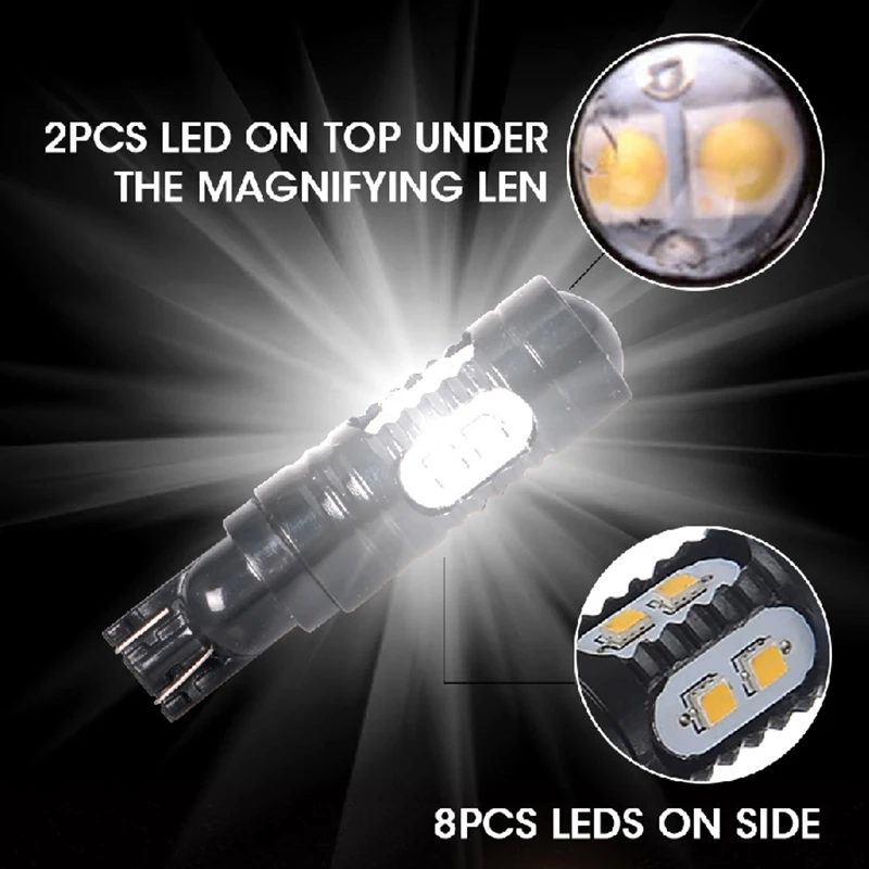 Hlxg 4 шт. светодиодный W5W T10 194 168 3030 SMD чип Авто Клинообразная лампа обратный