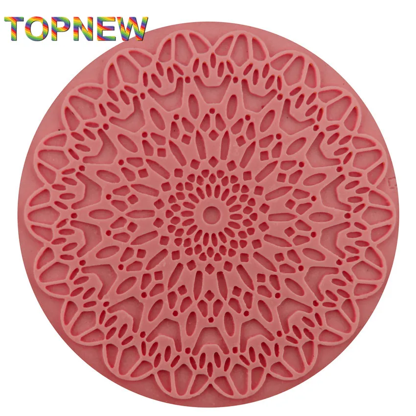 Большой торт кружева модель силиконовая помадка печенья резак украшения