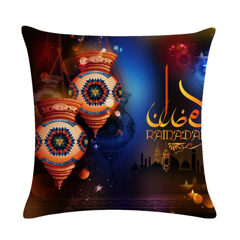 Рамадан Карим украшение Блаженный ИД Мубарак Луна фонарь мечеть хлопок лен