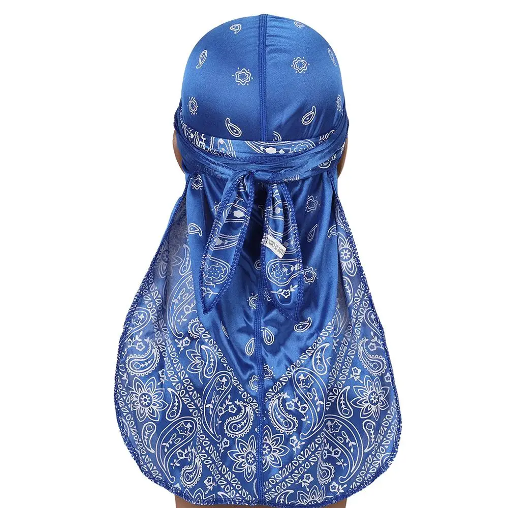 Новинка мужская шапка Durag в стиле хип-хоп бандана раппер тюрбан шелковая повязка