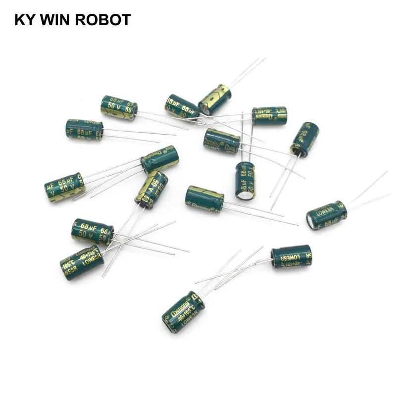 50 шт./лот 68 мкФ 50V 10mf 105C 5x11mm Алюминиевый электролитический конденсатор 50V68UF