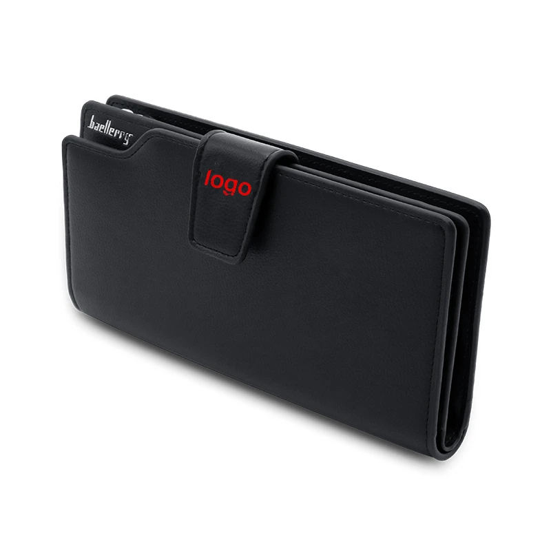 Длинный кожаный кошелек высокого качества мужской складной клатч двойного