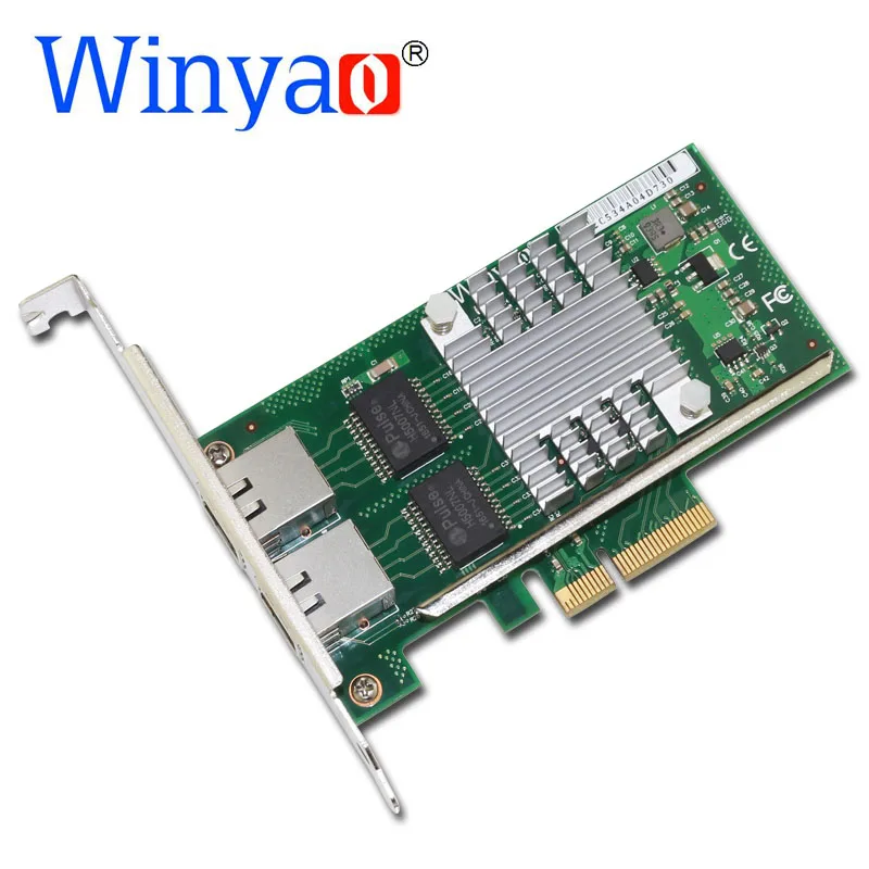 Winyao WYI350 T2V2 PCI E X4 RJ45 сервер с двумя портами Gigabit Ethernet 10/100/1000 Мбит/с сетевой интерфейс