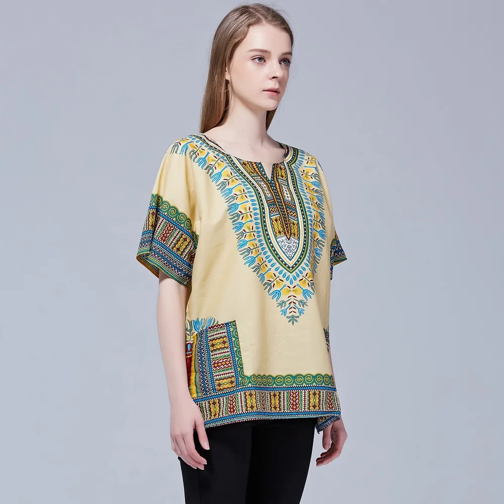 

New One size Unisex African Traditional Printed Cotton Soft Textured Dashiki 2019
