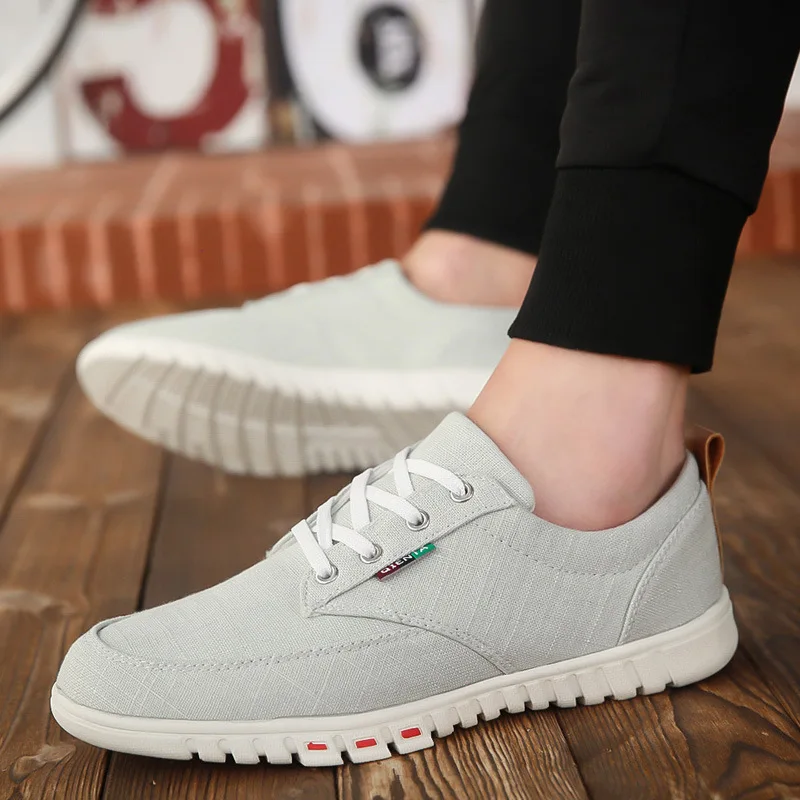 YIdemusha Autumn Men Lace-up Casual Flat Shoes Male sneakers solid sewing adult canvas shoes 2018 New Arrivals Fashion Tenis | Обувь