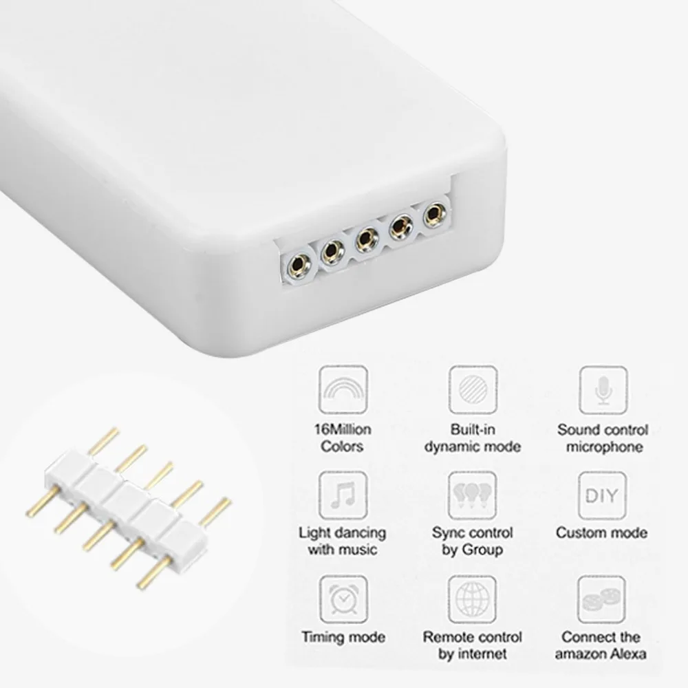 Мини светодиодный Wi-Fi контроллер DC 5-28 В 192 Вт для Водонепроницаемый RGBW