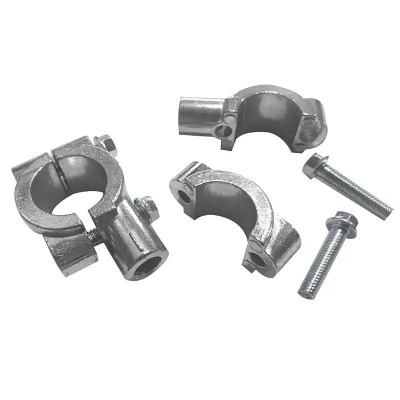 Универсальное серебристое крепление на руль мотоцикла 2 шт. для зеркала 22 мм 7/8