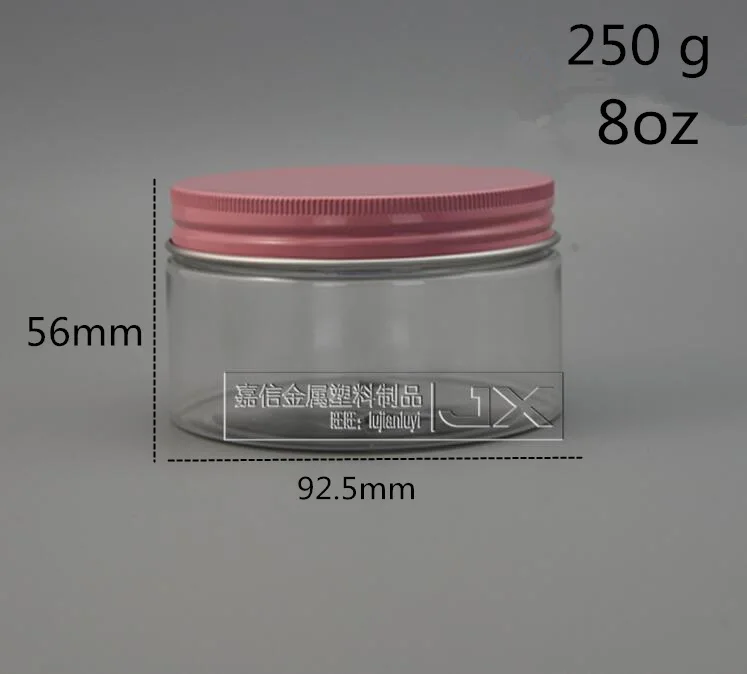 250ml pink lid(10) 10 шт. 8 унций 16 унций прозрачный пластиковый флакон конфеты печенье мед пустой контейнер для упаковки еды банк - Цвет: 250ml pink lid(10)