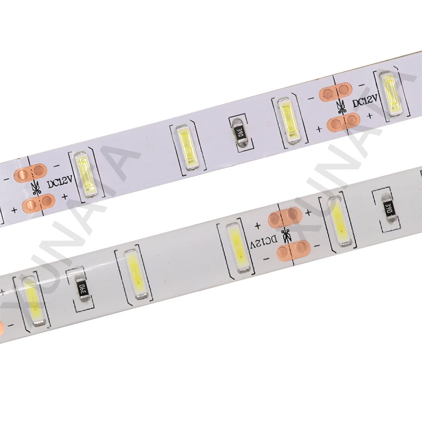Водонепроницаемая Гибкая СВЕТОДИОДНАЯ лента SMD 7020 5 м 12 В постоянного тока IP65