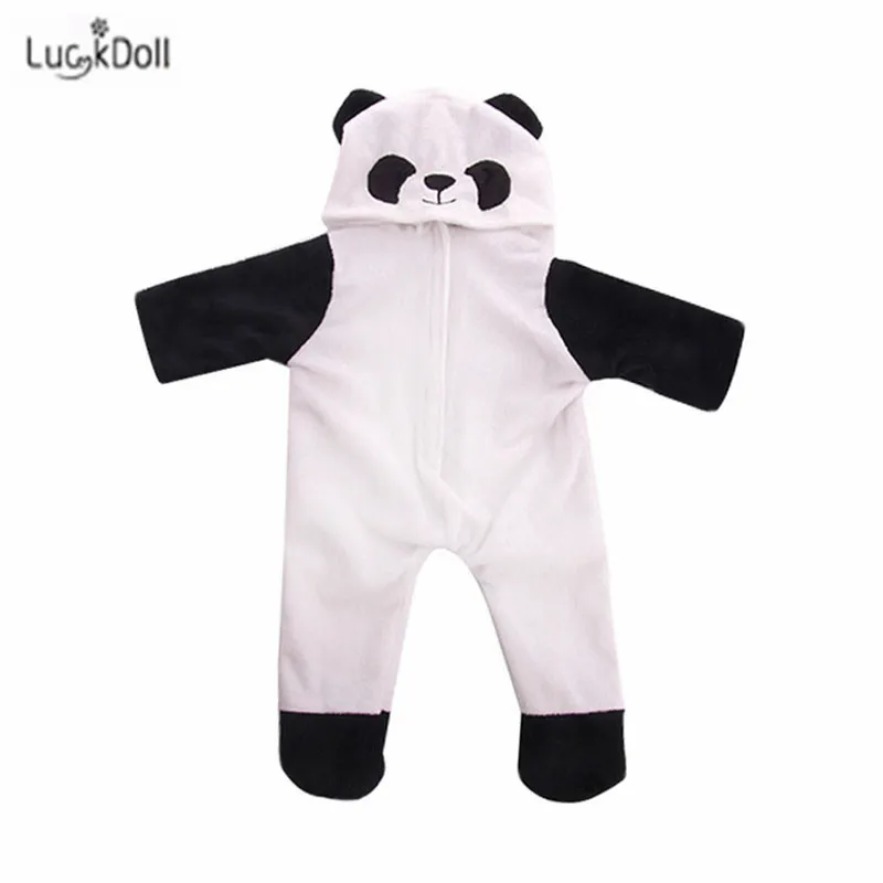 Повседневная Милая Пижама LUCKDOLL в виде панды подходит для 18-дюймовых американских