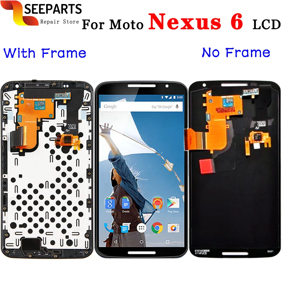 Оригинальный ЖК-дисплей для Motorola Nexus 6 сенсорный экран XT1100 XT1103 дигитайзер в сборе