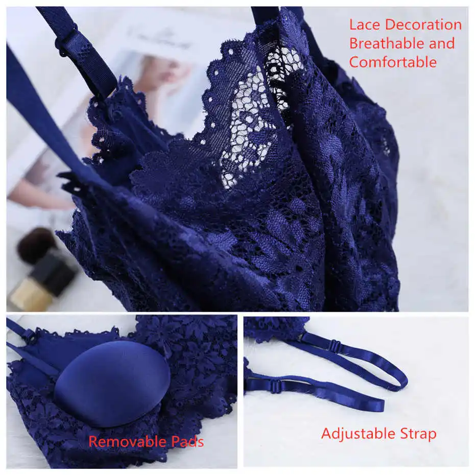 Новинка Женская кружевная рубашка на бретельках топ нижнее белье Bralett Camisole со