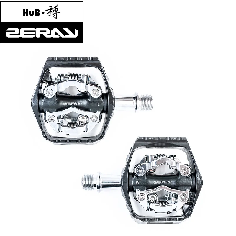 ZERAY ZP-106S mtb педали самоблокирующиеся педали из алюминиевого сплава MTB велосипедные совместимы с Shimano SPD аксессуары для горного велосипеда - Цвет: Black