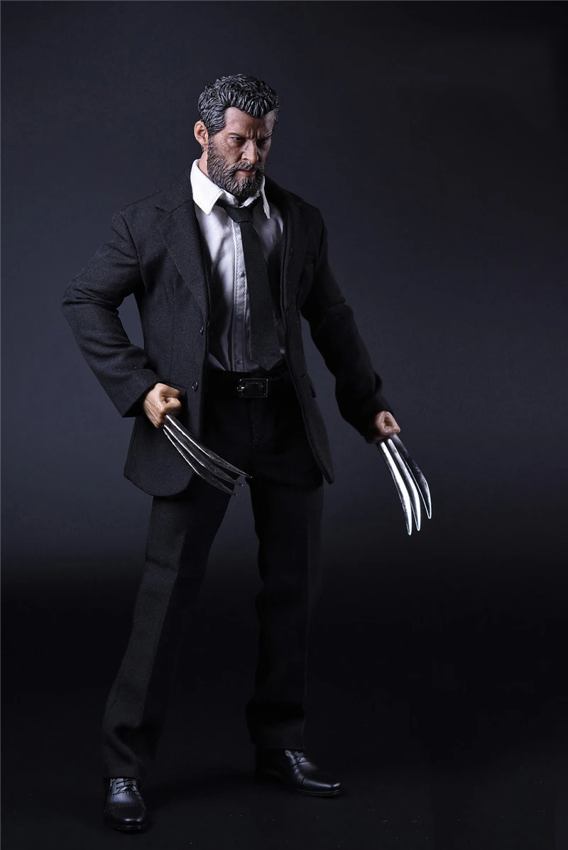 1/6 Hujh Jackman Logan полный комплект экшн фигурок черный костюм боди головка с