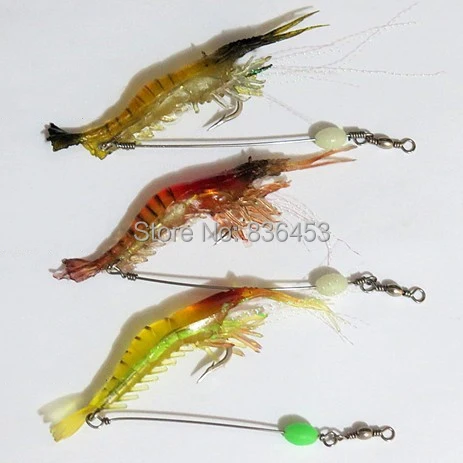 5 шт. мягкая пластиковая наживка светящаяся Силиконовые Моделирование креветки