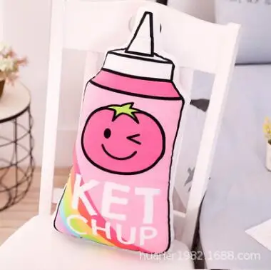 50x28cm Розовая плюшевая игрушка подушка в виде еды кровать подушка для сна Милая молочная фри Кола бутылка подарок на день рождения для девочки - Цвет: 50x28cm