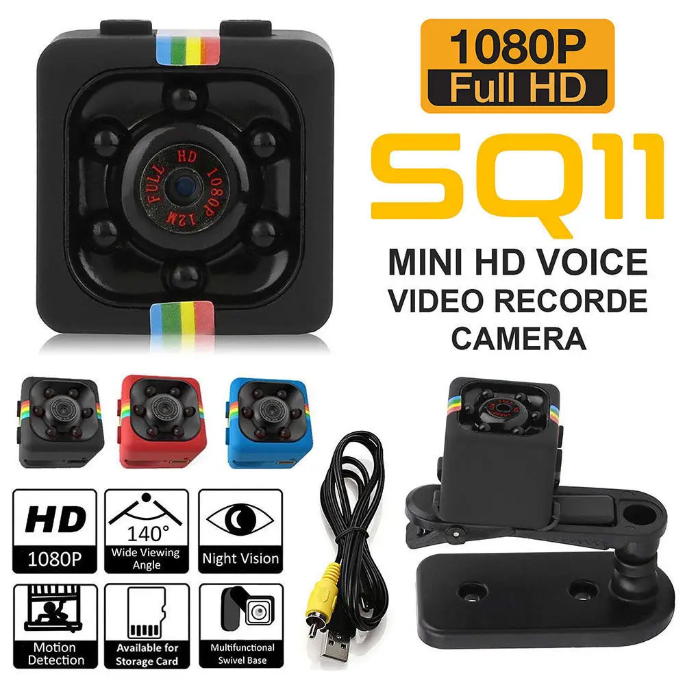 

8 ГБ карта + SQ11 DV DVR камера Full HD 1080P Мини Автомобильный видеорегистратор IR ночное видение CC