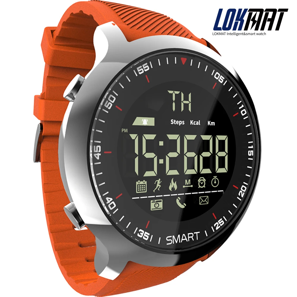 Смарт-часы lokmat MK18, спортивные, lcd, водонепроницаемые, шагомеры, напоминание о сообщениях, BT, для плавания, мужские смарт-часы, секундомер, для ios, Android