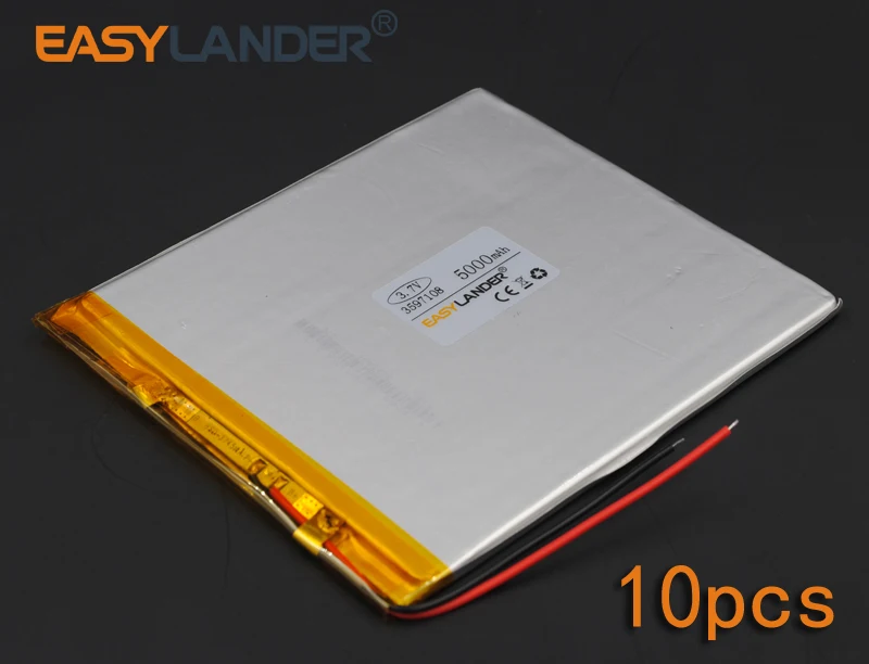 

10pcs/Lot 3.7V 5000mAh 3597108 Rechargeable li Polymer Li-ion Battery For Bluetooth Notebook E-Book Power Bank Consumer