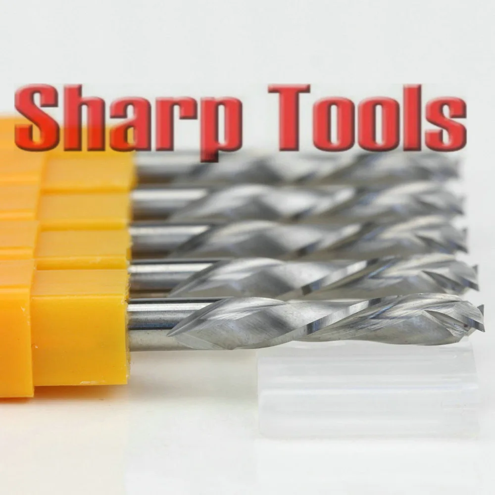 Вверх и вниз CUT 5x22 мм Два Флейта спиральные фрезы карбида вольфрама Инструменты 5