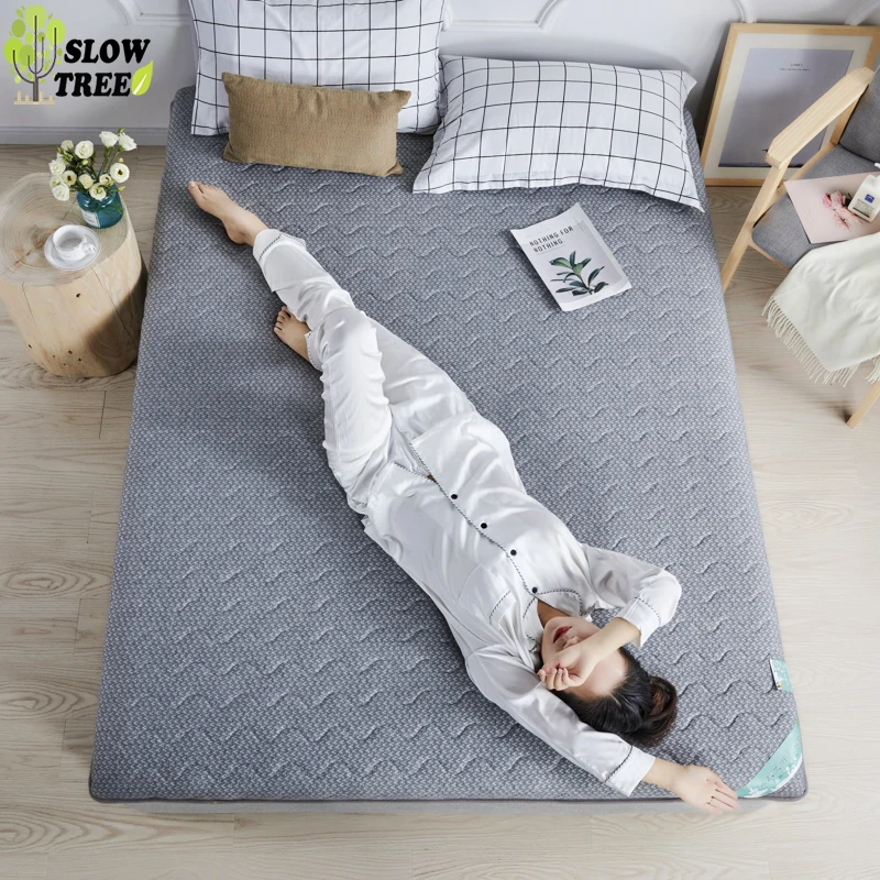 

Slow Forest 21% Natural Latex Queen Mattress Tatami Mat 2cm Thickness Knitted Cotton Student Dormitory Bed Mat Without Pillow