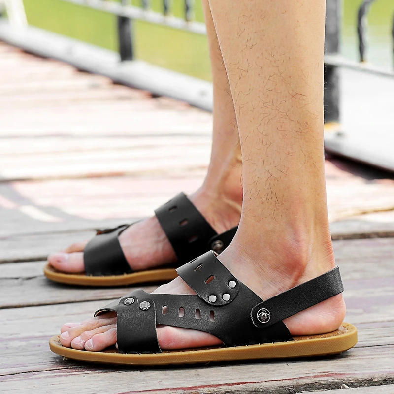 Мужские сандалии новая модная повседневная обувь высокого качества мягкие