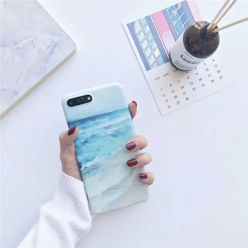 Luxury Painting Sea Wave Surf Beach Soft Silicone Mobile Phone Case For iPhone6 6S 6plus 7 7plus Back Cover Coque iPhone7 |