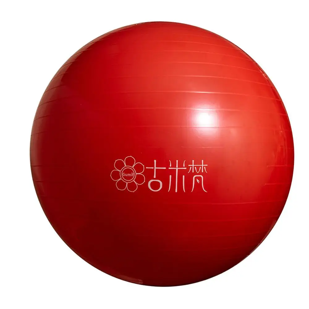 65CM Red Мяч для йоги, тренажерного зала, тренажеры, мячи для упражнений, баланс Пилатес, сила 55/65 см, воздушный насос - Цвет: 65CM Red