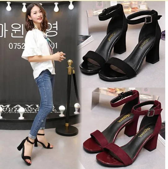 Сандалии гладиаторы женские с открытым носком босоножки на высоком массивном