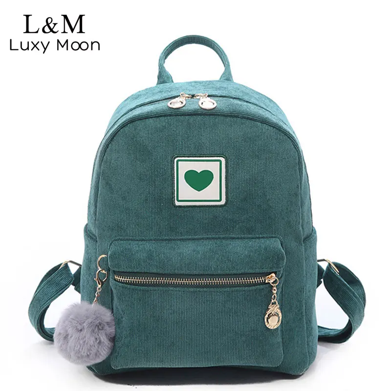 Модные женские рюкзаки школьные сумки сумка на плечо милый вельветовый рюкзак с