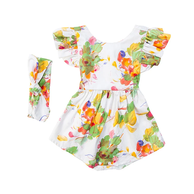 Оптовая продажа 10 Шт./лот Детские Новорожденных Девочек Одежда Комбинезон Скобки