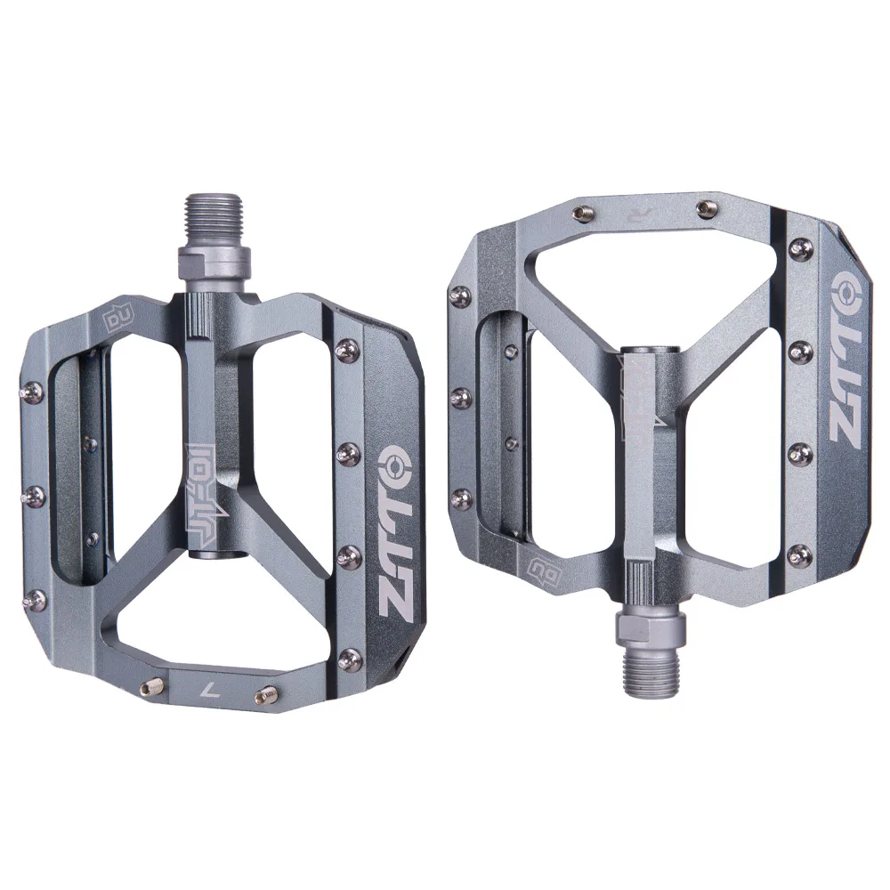 JT01-Titanium ZTTO JT01 MTB педаль велосипед хорошее сцепление плоская педаль сверхлегкий сплав лучшее качество подшипники и Du системы 12 мм ось спуск дизайн - Цвет: JT01-Titanium