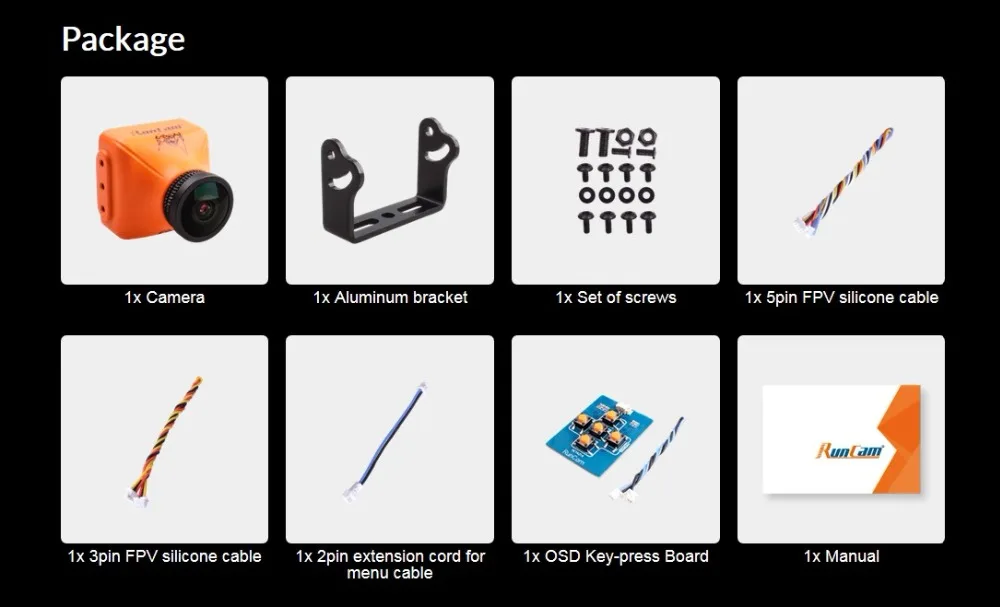 RunCam Eagle 2 Pro 800TVL Global WDR OSD аудио CMOS 16:9/4:3 NTSC/PAL переключаемая Мини FPV камера для дрона